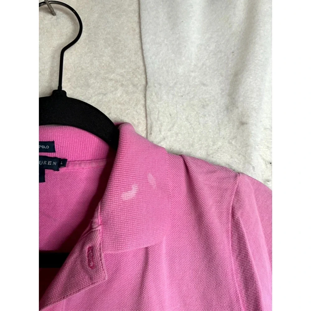 Ralph Lauren The Skinny Polo Shirt Men's Large Pink Golf Performance Pony Logo